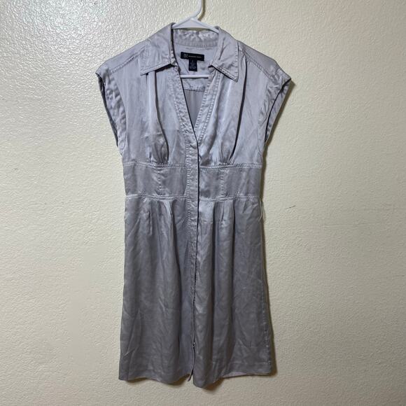 I.N.C. International Concepts 100% Silk Silver Mini Dress Size 6 - Picture 1 of 8